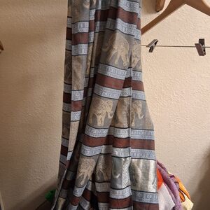 Elephant Patterned Maxi Skirt